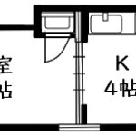 窓付は１号室・５号室のみ有り(間取)